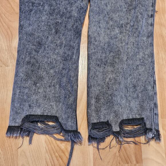 Free People We The Free Maggie Mid-Rise Ripped Straight Jeans Womens 27 Cropped - Picture 10 of 16